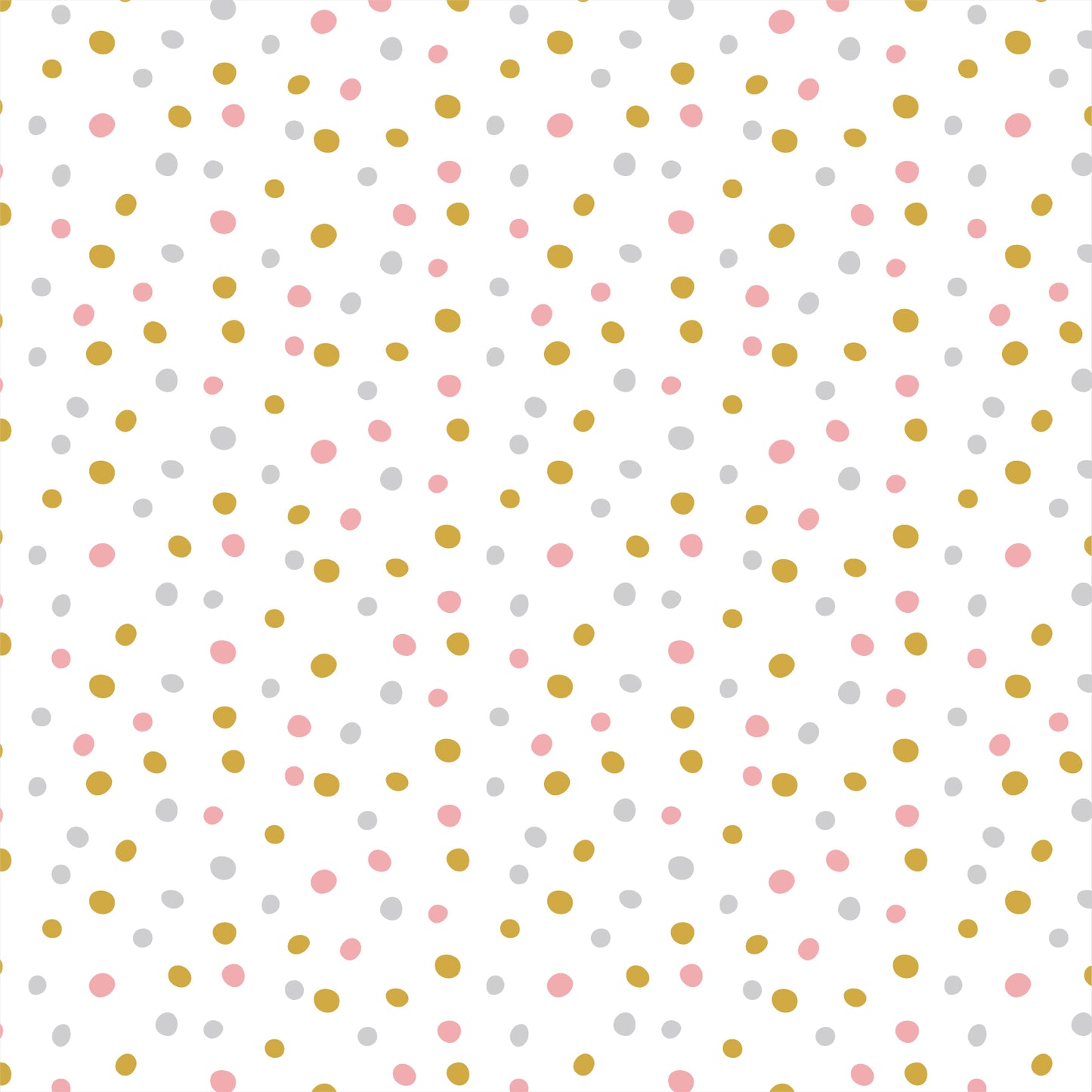 Confetti - Pink & Gold - Organic Cotton Flannel