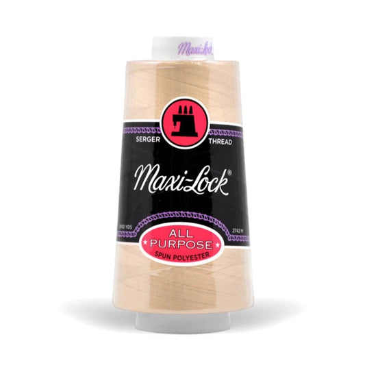 Maxi-lock All Purpose Polyester 50wt Serger Thread - 3000 yards each - Natural