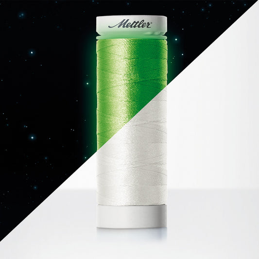 Mettler - Poly Glow Phosphorescent 40wt Embroidery Thread - Glow In the Dark - 109 Yards