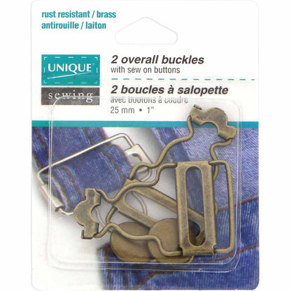 Overall Buckle Kit - Gold - 25mm (1″) - 2 pcs