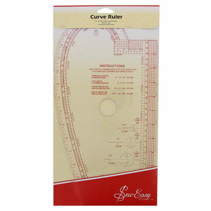 Sew Easy - Multi-purpose Curved Ruler with Button Hole and Seam Guide