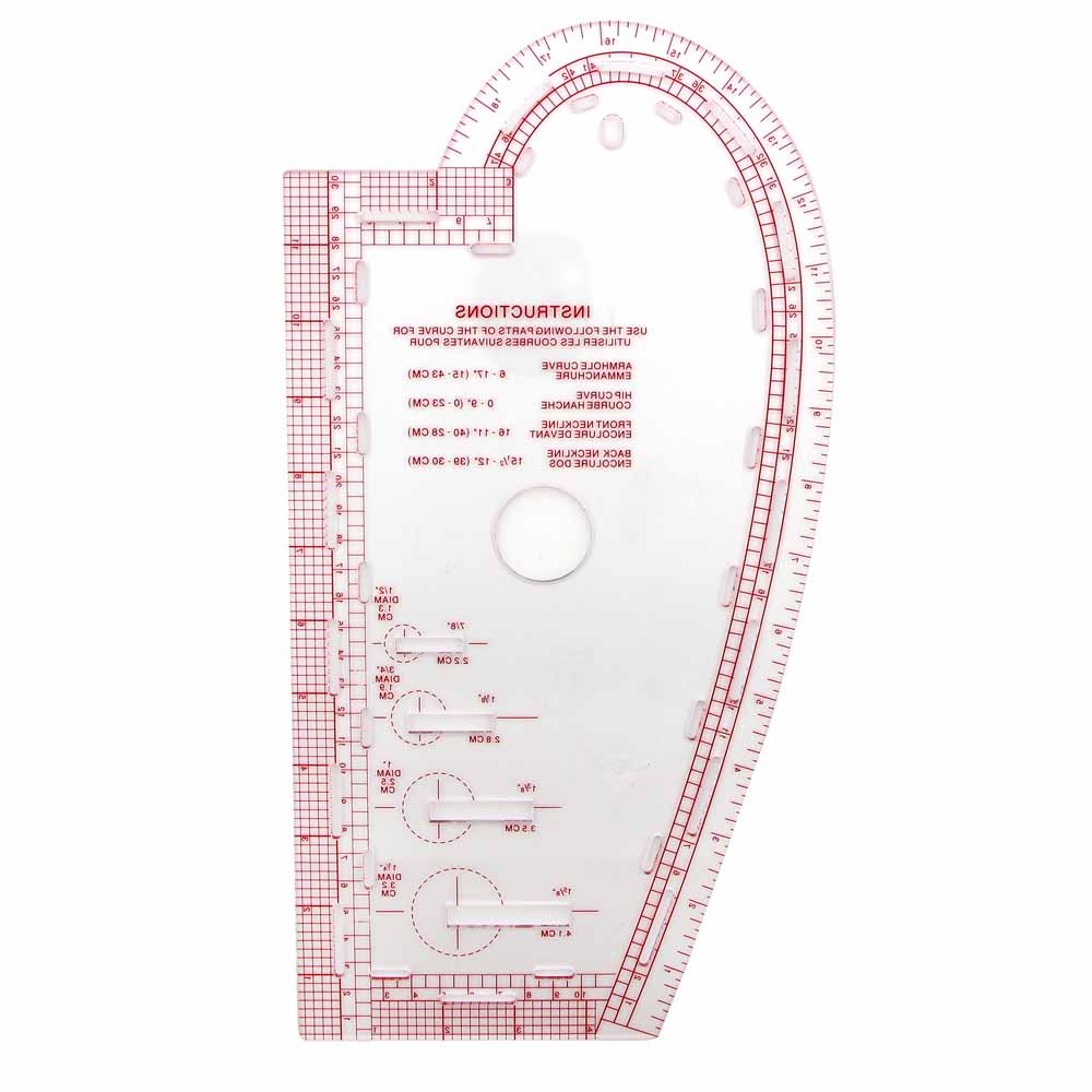 Sew Easy - Multi-purpose Curved Ruler with Button Hole and Seam Guide