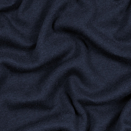 TENCEL™ Lyocell Organic Cotton 2x2 Ribbed Knit - Navy