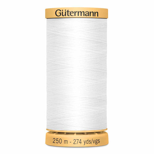Gütermann Cotton 50wt Thread 250m - Nu White