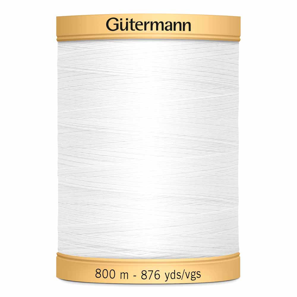 Gütermann Cotton 50wt Thread 800m - Nu White