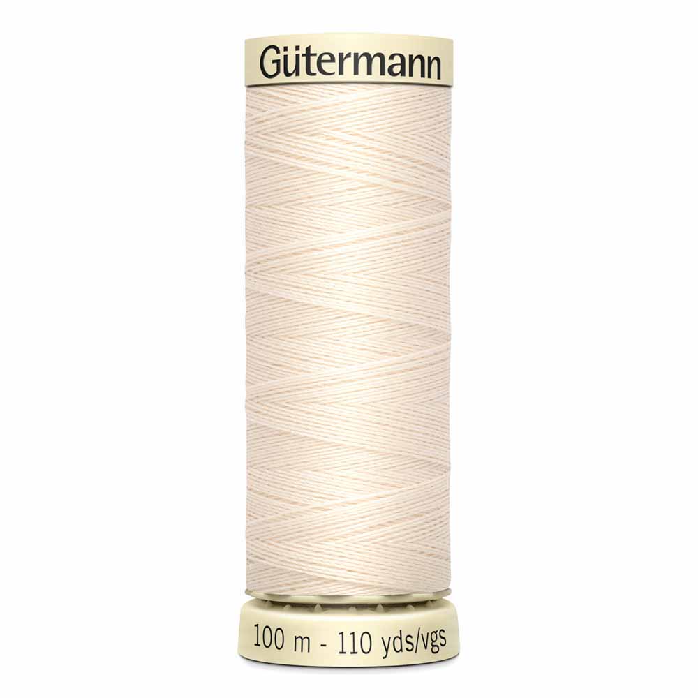 Gütermann Sew-All Thread 100m - Eggshell Col.22 - Riverside Fabrics