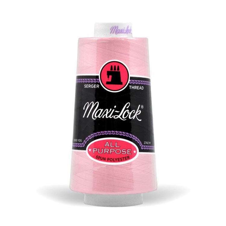 Maxi-lock All Purpose Polyester 50wt Serger Thread - 3000 yards each - Pink