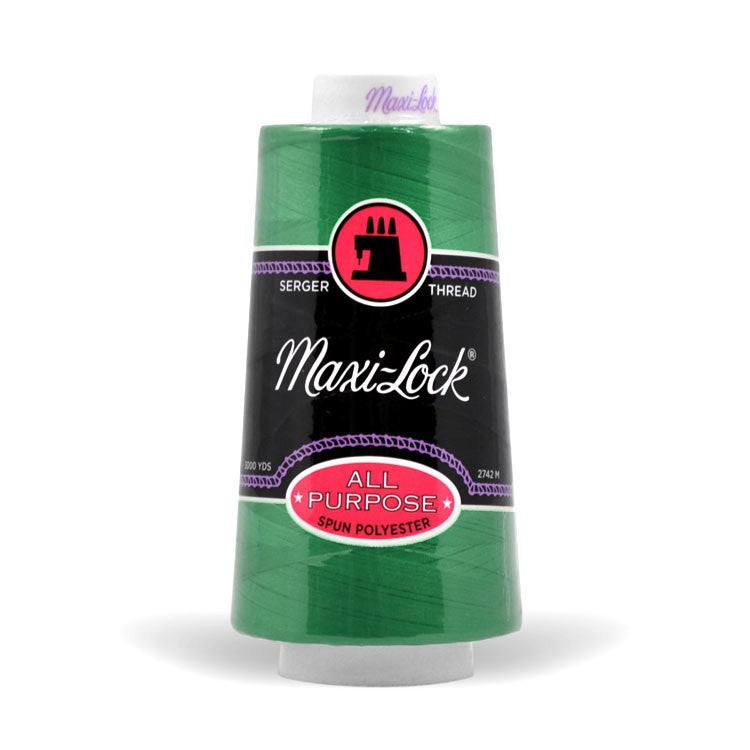 Maxi-lock All Purpose Polyester 50wt Serger Thread - 3000 yards each - Emerald