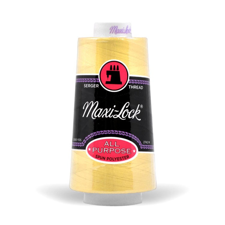 Maxi-lock All Purpose Polyester 50wt Serger Thread - 3000 yards each - Yellow / Sunlight