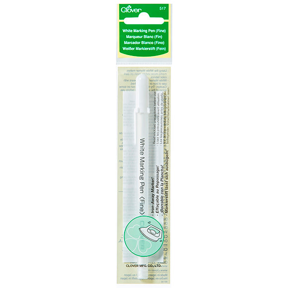 CLOVER 517 - Water Soluble or Iron Off Marking Pen - White