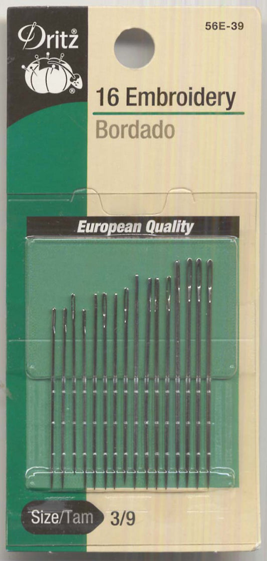 Dritz - General Purpose & Embroidery Hand Needles - Assorted Sizes - 3-9