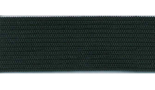 38mm (1.5'') Soft Knitted Elastic - Black - By the Yard