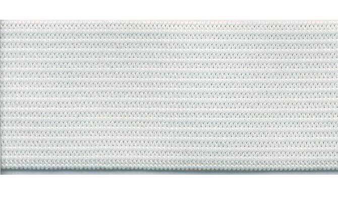 6mm (1/4'') Soft Knitted Elastic - White