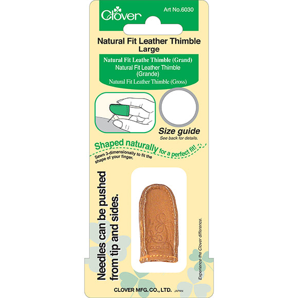 Clover - Natural Fit Leather Thimble Large