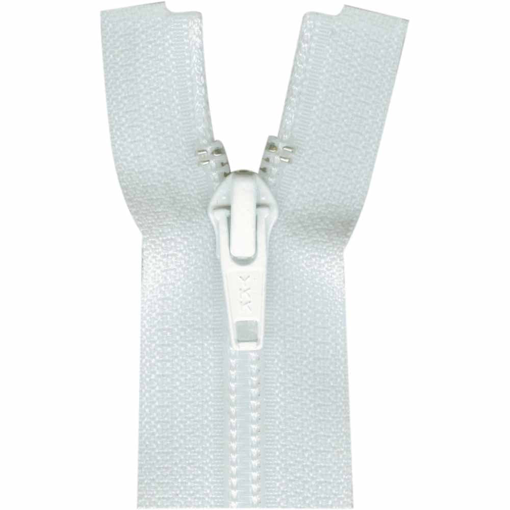Activewear Midweight Open Ended Separating Zipper 45cm (18″) No. 5 - White