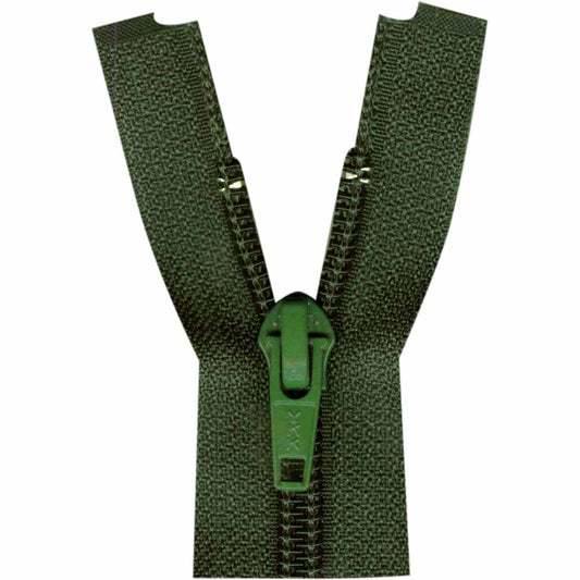 Activewear Midweight Open Ended Separating Zipper 40cm (16″) No. 5 - Dark Green