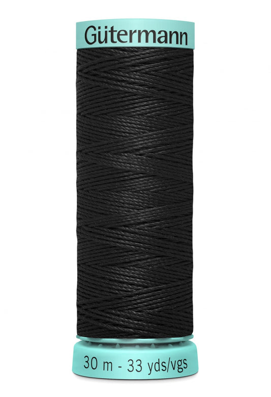 Gütermann 100% Heavy Weight Silk Thread  30m - Black Col.10