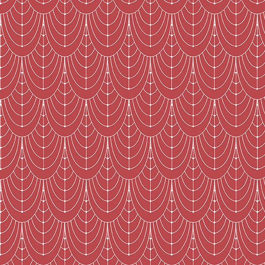 Century Prints - Art Deco - Curtains - Barnrose Red - Cotton Quilting Fabric