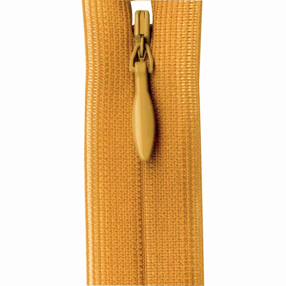 Invisible Closed End Zipper 60cm (24″) - Gold / Mustard