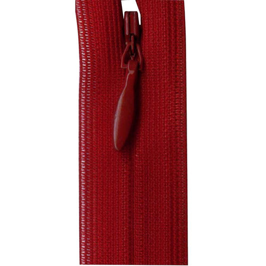 Invisible Closed End Zipper 23cm (9″) - Maroon