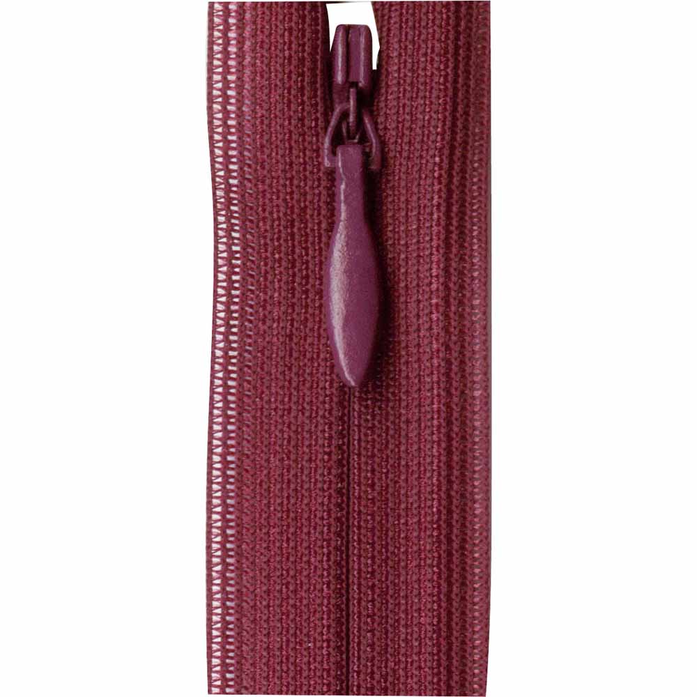Invisible Closed End Zipper 60cm (24″) - Wine