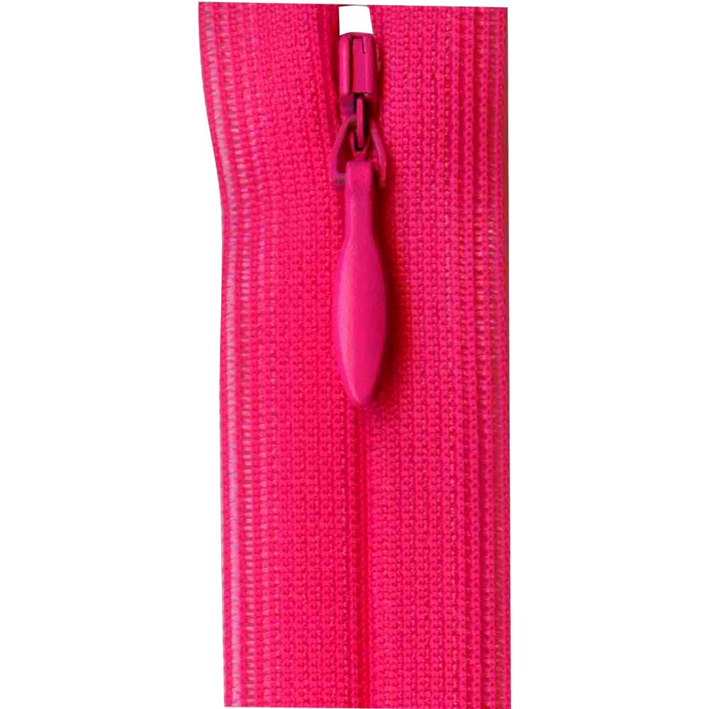 Invisible Closed End Zipper 23cm (9″) - Fuchsia Pink