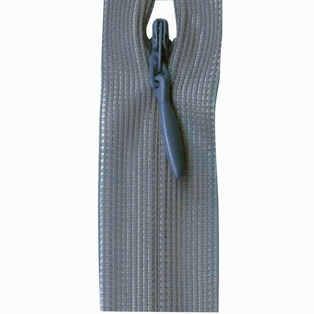 Invisible Closed End Zipper 23cm (9″) - Medium Grey