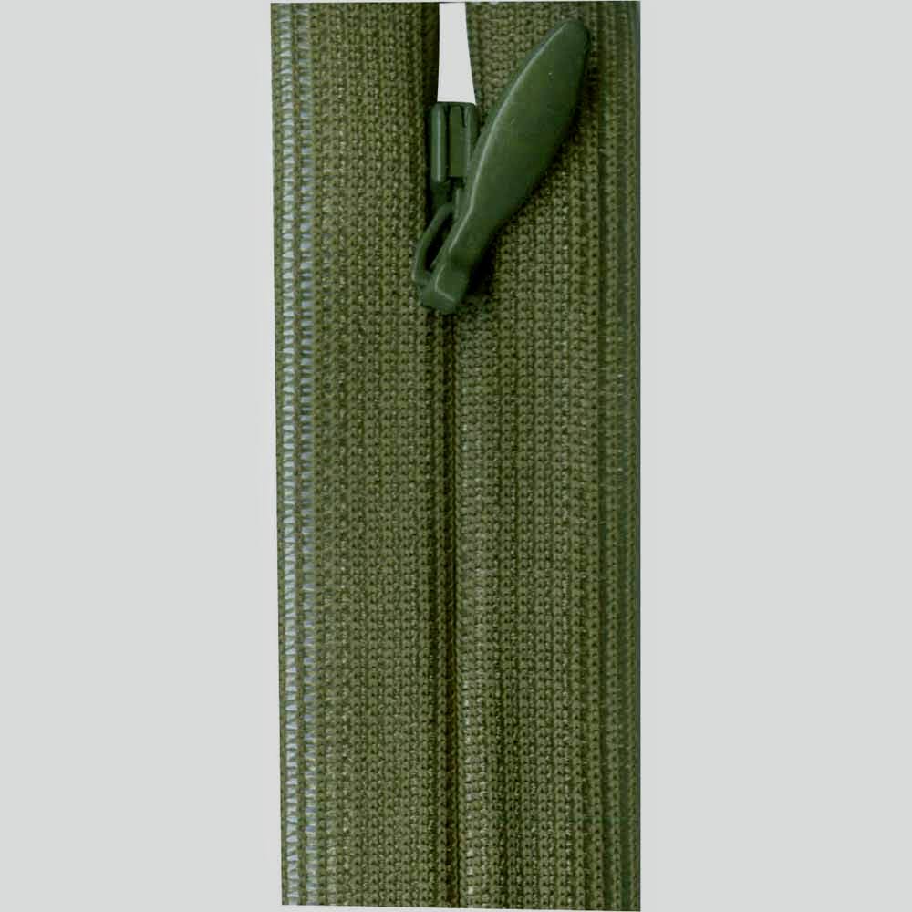 Invisible Closed End Zipper 23cm (9″) - Olive