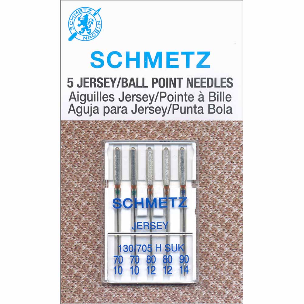 SCHMETZ #1727 Jersey / Ball Point Needles Carded - Assorted Size - 5 count