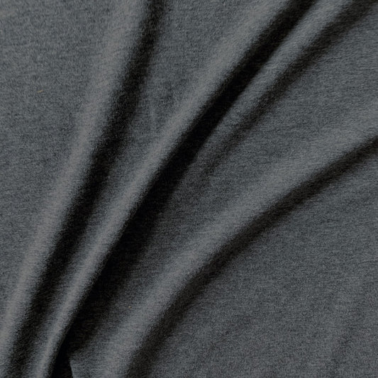 18" Remnant - Bamboo/Cotton Stretch Jersey - Heathered Charcoal