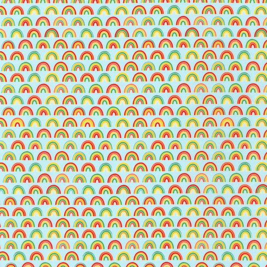 Small Rainbows - Blue - Ann Kelle - Digital Print - Cotton Fabric