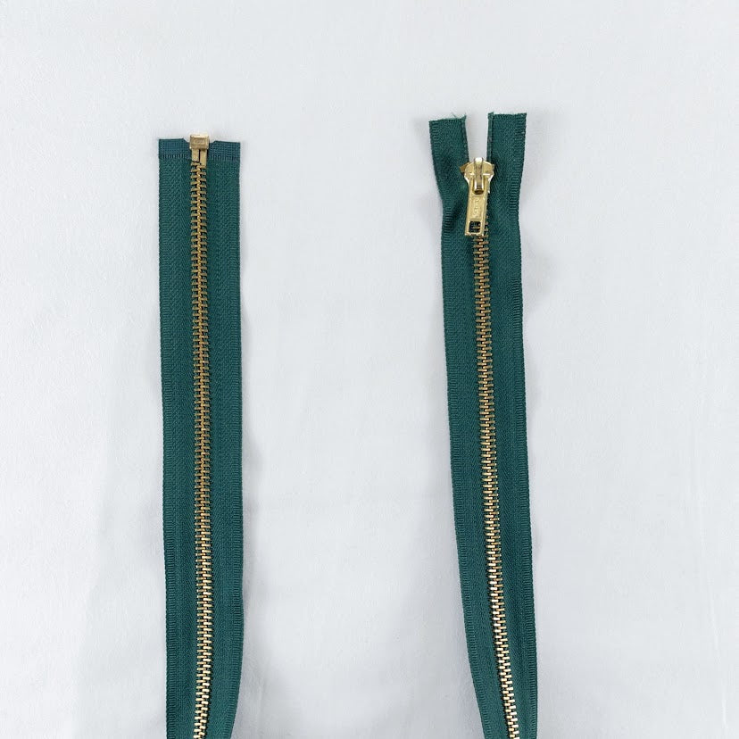 Pine - Brass #5 Open Ended Separating Jacket Zipper - 70cm (28″) No. 5