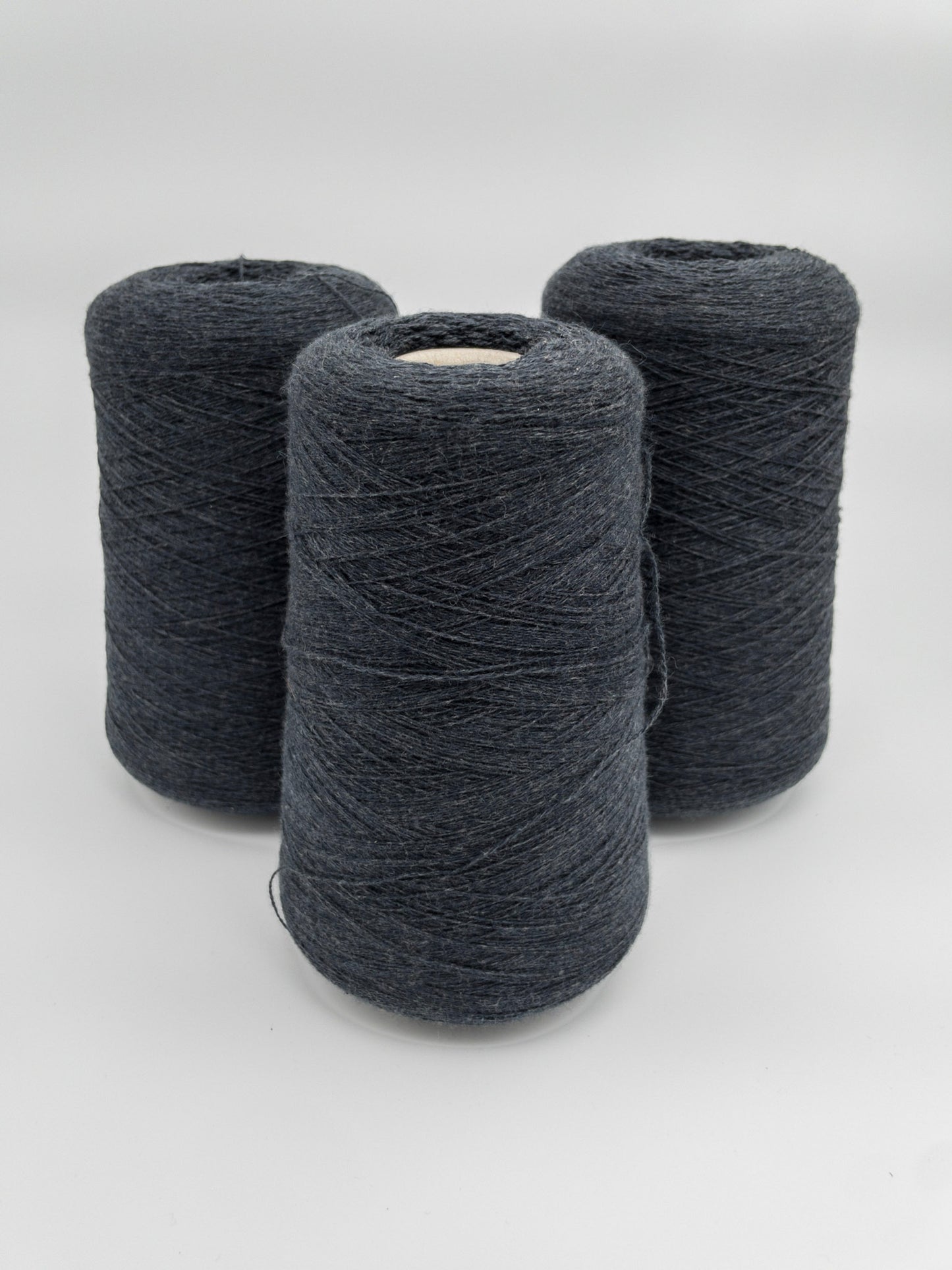 100% Cashmere Yarn - Eco Cashmere 3 Ply - Deadstock Yarn - Filati Naturali - Made in Italy - Dark Heathered Grey - Heavy Laceweight