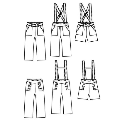 Ikatee - AVANA pants or shortpants-  3-12 years - Paper Sewing Pattern