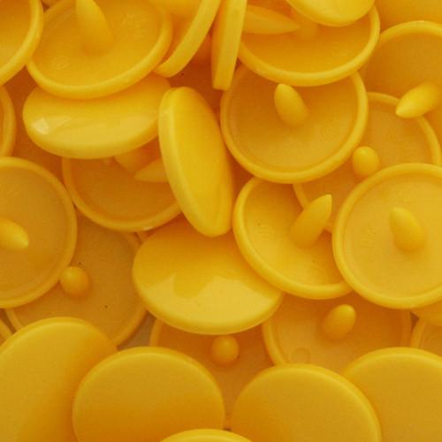 KamSnaps Plastic Snaps Size 20 - B10 Sunset Yellow - Glossy - Package of 20 Sets