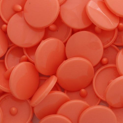KamSnaps Plastic Snaps Size 20 - B17 Coral - Glossy - Package of 20 Sets