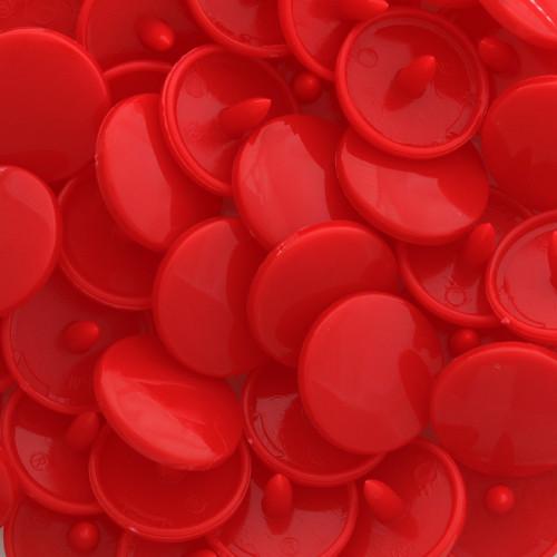 KamSnaps Plastic Snaps Size 20 - B38 Red - Glossy - Package of 20 Sets