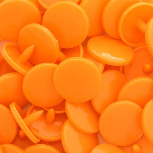 KamSnaps Plastic Snaps Size 20 - B40 Pumpkin Orange - Glossy - Package of 20 Sets