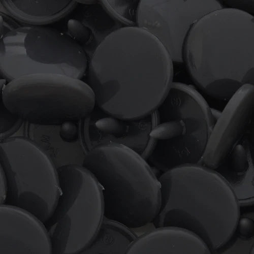 KamSnaps Plastic Snaps Size 20 - B04 Dark Grey - Glossy - Package of 20 Sets