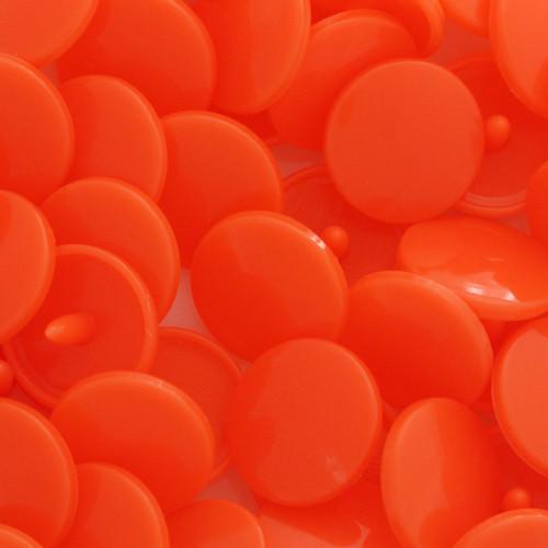KamSnaps Plastic Snaps Size 20 - B52 Dark Orange - Glossy - Package of 20 Sets