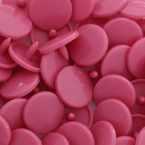 KamSnaps Plastic Snaps Size 20 - BG107 Zinnia Pink - Glossy - Package of 20 Sets