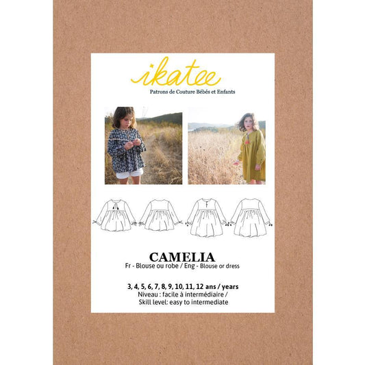 Ikatee - CAMELIA Blouse & Dress - Kids 3-12 years - Paper Sewing Pattern