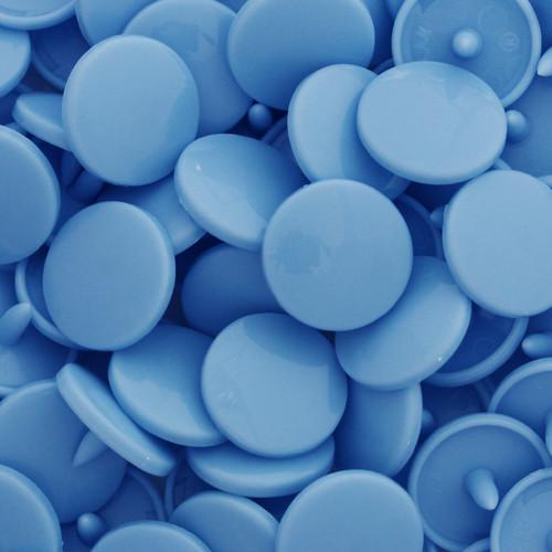 KamSnaps Plastic Snaps Size 20 - D301 Light Blue - Glossy - Package of 20 Sets