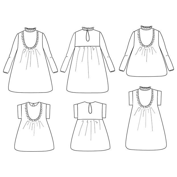 Ikatee - IDA Adult blouse & dress - Woman 34/46 - Paper Sewing Pattern