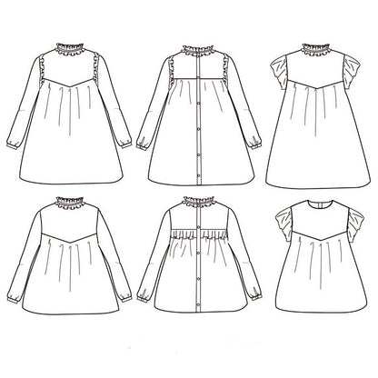 Ikatee - LOUISE Adult blouse & dress - Woman 34/46 - Paper Sewing Pattern