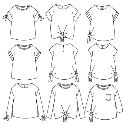 Ikatee - PEONY Top - Kids 3/12Y - Paper Sewing Pattern