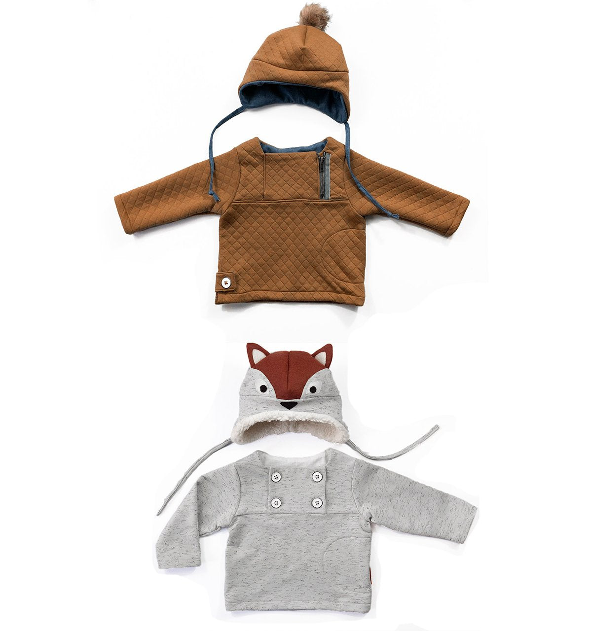 Ikatee - HUGO sweatshirt + hat set - Baby 6M/4Y - Paper Sewing Pattern