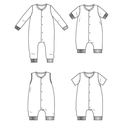 Ikatee - GABY Jumpsuit -PJ - Unisex 3/12 - Paper Sewing Pattern