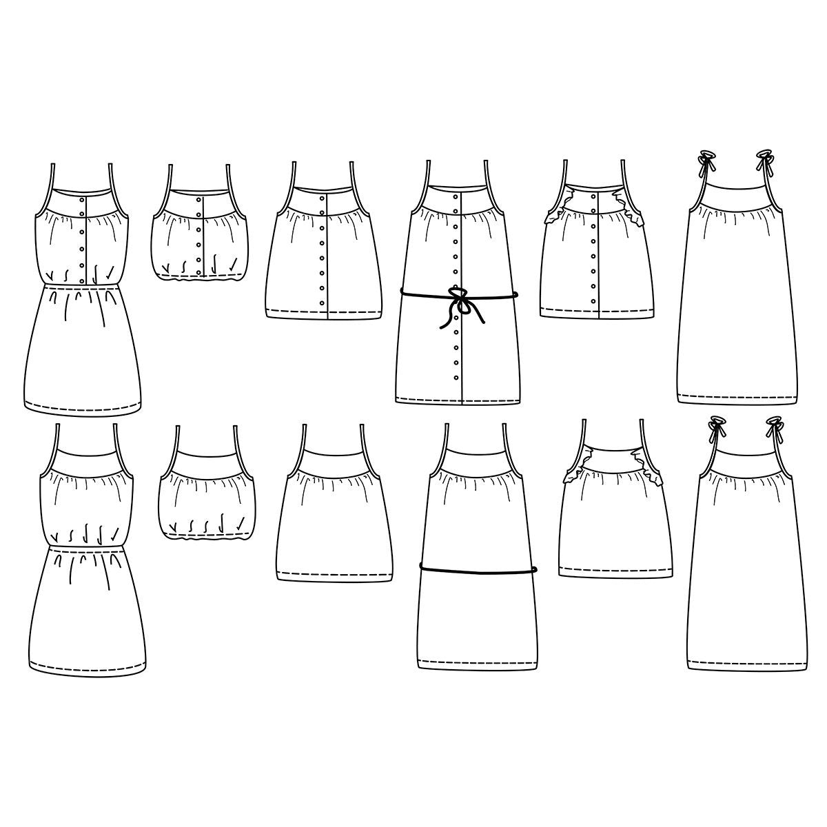 Ikatee - ZANZIBAR Top or Dress - Women 32-52 - Paper Sewing Pattern