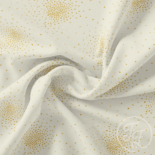 Dots - Gold - Cotton Jersey Knit